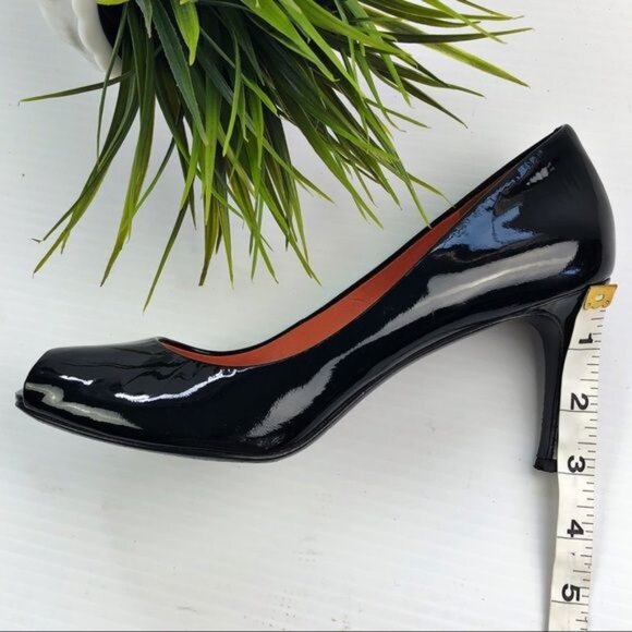 Via Spiga Patent Leather V-savannah Peep Toe pumps size 8 - Picture 7 of 8